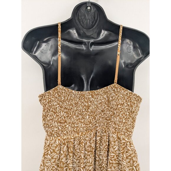 Old Navy Boho Smocked Babydoll Cami Top Women Size M Geometric Festival Resort - Picture 4 of 8